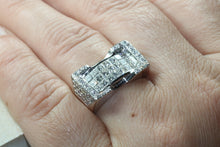 Load image into Gallery viewer, Natural Diamond set ladies Cocktail ring. natural diamonds and 18ct gold. Dress, cocktail, anniversary,statement ring. Perfect Gift idea