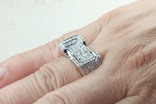 Load image into Gallery viewer, Natural Diamond set ladies Cocktail ring. natural diamonds and 18ct gold. Dress, cocktail, anniversary,statement ring. Perfect Gift idea