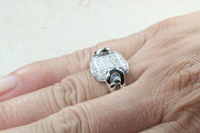 Load image into Gallery viewer, Natural Diamond set ladies Cocktail ring. natural diamonds and 18ct gold. Dress, cocktail, anniversary,statement ring. Perfect Gift idea