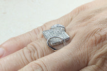 Load image into Gallery viewer, Natural Diamond set ladies Cocktail ring. natural diamonds and 18ct gold. Dress, cocktail, anniversary,statement ring. Perfect Gift idea