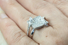 Load image into Gallery viewer, Natural Diamond set ladies Cocktail ring. natural diamonds and 18ct gold. Dress, cocktail, anniversary,statement ring. Perfect Gift idea