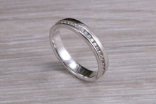 Load image into Gallery viewer, Full Circle Diamond set Platinum or yellow Gold Band