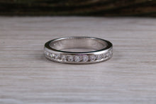 Load image into Gallery viewer, Diamond set Band, 60% set with top grade Round cut Diamonds