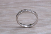 Load image into Gallery viewer, Half Circle Diamond set Platinum Band