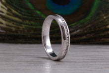 Load image into Gallery viewer, Full Circle Diamond set Platinum or yellow Gold Band