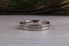 Load image into Gallery viewer, Full Circle Diamond set Platinum or yellow Gold Band