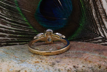 Load image into Gallery viewer, One carat Certified Oval and Pear Drop cut Diamond Trilogy Ring