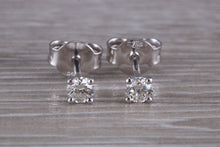 Load image into Gallery viewer, Simple Everyday Wear Diamond Solitaire Stud Earrings