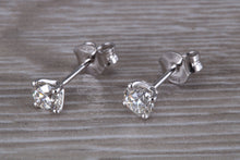 Load image into Gallery viewer, Timeless One carat Diamond Solitaire Stud Earrings