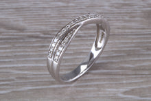 Load image into Gallery viewer, Diamond Crossover set White Gold Ring