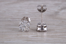 Load image into Gallery viewer, Diamond Cluster set White Gold Stud Earrings