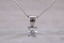 Load image into Gallery viewer, Simple Diamond Solitaire set White Gold Necklace