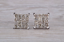 Load image into Gallery viewer, Two carats Diamond set Stud Earrings