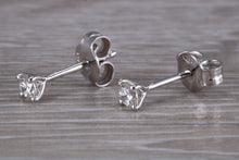 Load image into Gallery viewer, Simple Everyday Wear Diamond Solitaire Stud Earrings