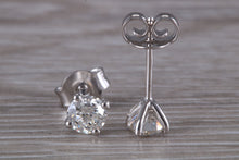 Load image into Gallery viewer, Timeless One carat Diamond Solitaire Stud Earrings