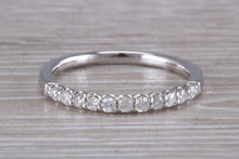 Load image into Gallery viewer, Half Circle Diamond set White Gold Band