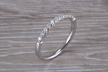 Load image into Gallery viewer, Half Circle Diamond set White Gold Band