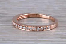 Load image into Gallery viewer, Round cut Diamond set 18ct Rose Gold Band