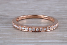 Load image into Gallery viewer, Round cut Diamond set 18ct Rose Gold Band