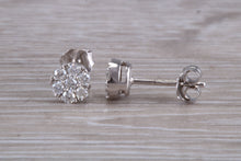Load image into Gallery viewer, Diamond Cluster set White Gold Stud Earrings