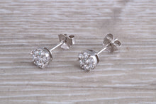Load image into Gallery viewer, Diamond Cluster set White Gold Stud Earrings