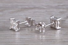 Load image into Gallery viewer, Diamond cluster stud earrings set in 9ct white gold, simple and elegant studs ideal for daily wear, perfect gift for any occasion