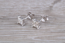 Load image into Gallery viewer, Diamond cluster stud earrings set in 9ct white gold, simple and elegant studs ideal for daily wear, perfect gift for any occasion