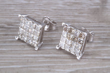 Load image into Gallery viewer, Two carats Diamond set Stud Earrings