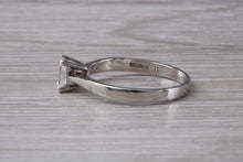 Load image into Gallery viewer, Emerald cut Diamond set Platinum Solitaire