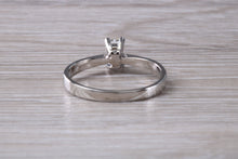 Load image into Gallery viewer, Emerald cut Diamond set Platinum Solitaire