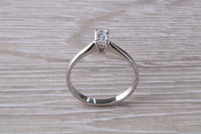 Load image into Gallery viewer, Emerald cut Diamond set Platinum Solitaire