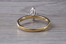 Load image into Gallery viewer, Half carat Marquise cut Certified Diamond set Gold Solitaire