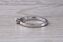 Load image into Gallery viewer, Half Bezel Diamond set 18ct White Gold Solitaire