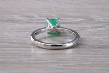 Load image into Gallery viewer, Emerald set Platinum Solitaire