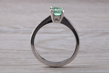 Load image into Gallery viewer, Brazilian Paraiba Tourmaline and Diamond set Platinum Ring