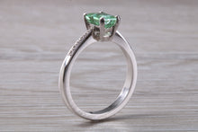 Load image into Gallery viewer, Brazilian Paraiba Tourmaline and Diamond set Platinum Ring