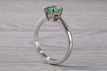 Load image into Gallery viewer, Brazilian Paraiba Tourmaline and Diamond set Platinum Ring