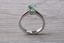 Load image into Gallery viewer, Brazilian Paraiba Tourmaline and Diamond set Platinum Ring