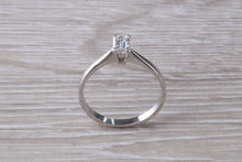 Load image into Gallery viewer, Emerald cut Diamond set Platinum Solitaire