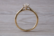 Load image into Gallery viewer, Half carat Marquise cut Certified Diamond set Gold Solitaire