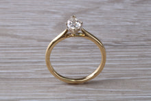 Load image into Gallery viewer, Half carat Marquise cut Certified Diamond set Gold Solitaire
