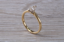 Load image into Gallery viewer, Half carat Marquise cut Certified Diamond set Gold Solitaire