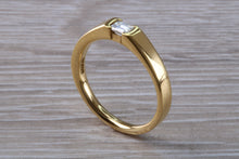 Load image into Gallery viewer, Emerald cut Diamond set 18ct Yellow Gold Ring