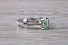 Load image into Gallery viewer, Brazilian Paraiba Tourmaline and Diamond set Platinum Ring