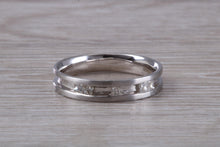 Load image into Gallery viewer, 4 mm Wide Diamond set 18ct White Gold Band