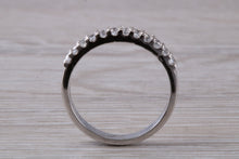 Load image into Gallery viewer, Two Row Half Circle set Diamond Wedding Band