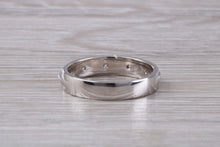 Load image into Gallery viewer, 4 mm Wide Diamond set 18ct White Gold Band