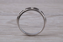 Load image into Gallery viewer, 4 mm Wide Diamond set 18ct White Gold Band