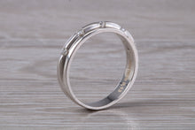 Load image into Gallery viewer, 4 mm Wide Diamond set 18ct White Gold Band