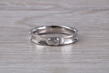 Load image into Gallery viewer, 4 mm Wide Diamond set 18ct White Gold Band